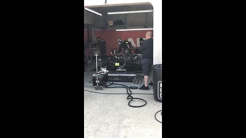 Indy 500 car fires up