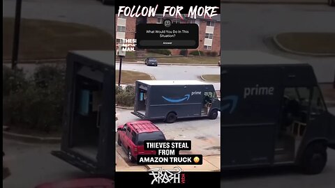 Thieves Steal From Amazon Driver As She Makes A Delivery #crime_news #theft #surveillance #amazon
