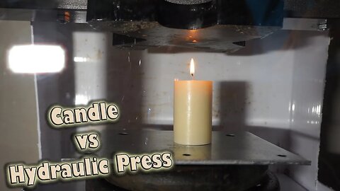 Burning Candle Crushed By Hydraulic Press| Satisfying Results