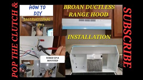 How to DIY Installation of a BROAN DUCTLESS RANGE HOOD