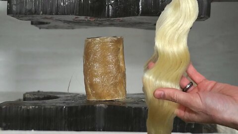 How Strong Is Human Hair Composite When Crushed In A Hydraulic Press?