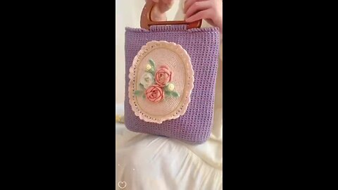 Crochet Flower Hand bag Knitting bag #bag #handbag