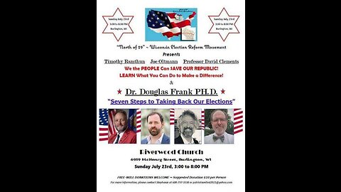 HOT (live stream) North of 29 Presents "Seven Steps to Taking Back Our Elections"