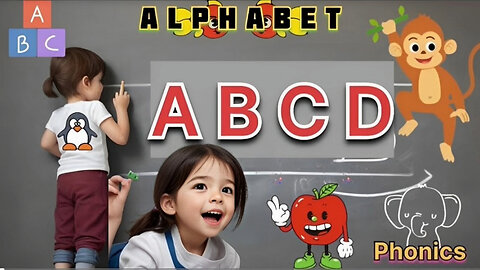Phonics song with two words | Alphabet song for kids | A for apple 🍎 #abc #alphabet #phonics #kids
