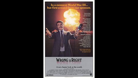 Predictive Programming in films; WRONG IS RIGHT, 1982 -R-