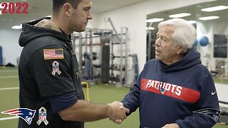 Robert Kraft Surprises Patriots Long Snapper Joe Cardona with 2022 Salute to Service Award Nominee