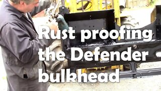 Rustproofing the Defender bulkhead