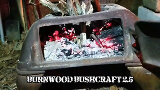 BURNWOOD BUSHCRAFT 2.5 - Overnighter, Antique Cast Iron Stool Stove, Snow