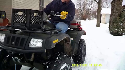 ATV Snow Plowing