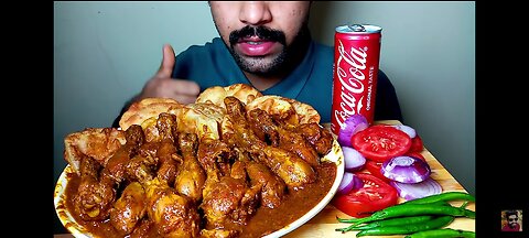 Asmr eating spicy chicken curry, eating very spicy chicken liver curry, eating very spicy chicken