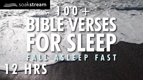 ON A BLACK SAND BEACH WITH THE LORD | 100+ Bible Verses For Sleep | Fall Asleep Fast | 12 hours