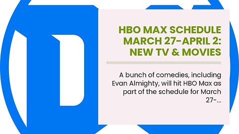 HBO Max Schedule March 27-April 2: New TV & Movies