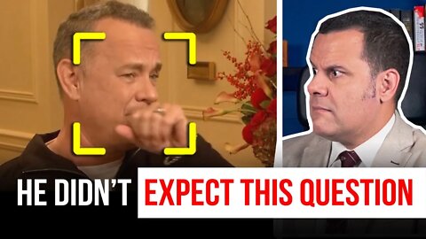 How Tom Hanks' body language changed with this Harvey Weinstein question