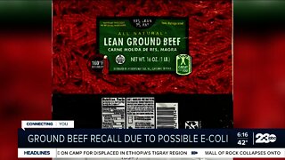 Ground beef recalled due to possible E-Coli