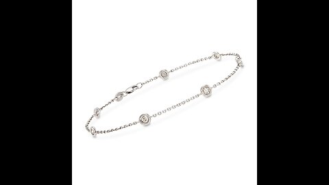 Ross-Simons 10.00 ct. t.w. CZ Tennis Bracelet in Sterling Silver