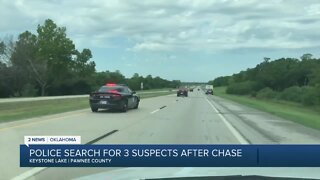 Police search for three people after Sand Springs chase