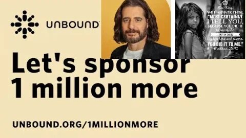 Jonathan Roumie & Unbound partners to support children in poverty- caring makes us like Jesus