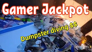 Dumpster diving greats !! Gamer scores, food candy toys and more !!