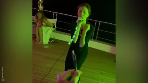 David beckham shares hilarious video of victoria singing karaoke with mic disconnected
