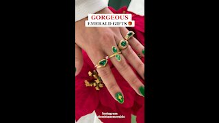 Beautiful natural Colombian emerald jewelry gift ideas