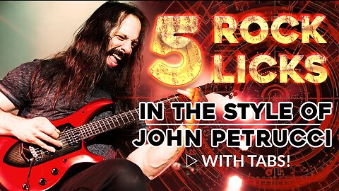 5 rock licks - in the style of John Petrucci (with tabs!)