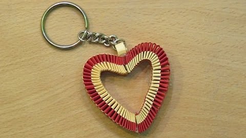 How to make a paper Heart Keychain