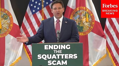 BREAKING: DeSantis Signs Bill into Law! SQUATTERS HAVE NO RIGHTS IN FLORIDA.