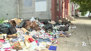 Deceased individual's items dumped in vacant lot in Southwest Baltimore