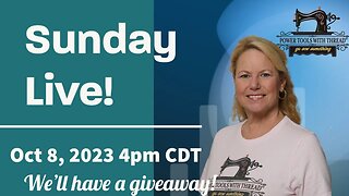 Join Me for a Sunday Live! Great Stuff & a Giveaway! Oct 8, 23 at 4pm Central