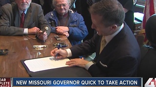 New Missouri governor quick to take action