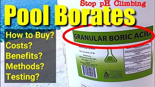 💦Pool Help 13 ● Add Borates to Your Pool with Granular Boric Acid ● Save Money on Chemicals!