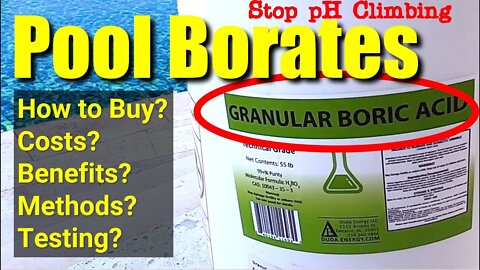 💦Pool Help 13 ● Add Borates to Your Pool with Granular Boric Acid ● Save Money on Chemicals!