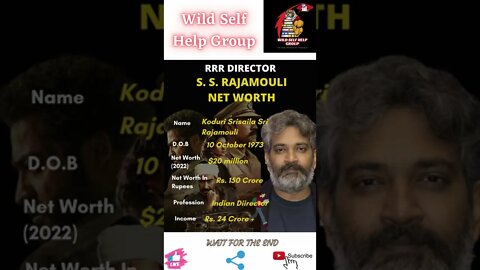 🔥RRR- Director S. S. Rajamouli Net Worth🔥#shorts🔥#wildselfhelpgroup🔥17 April 2022🔥