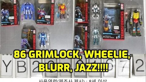 TRANSFORMERS STUDIO SERIES 86 GRIMLOCK, JAZZ, BLURR, HOT ROD, KUP, SCOURGE, WHEELIE - NINJA KNIGHT