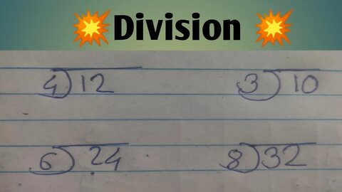 Basic division for kids// division one digit number in hindi english