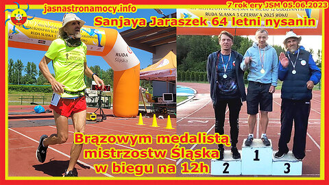 Sanjaya Jaraszek 64 letni nysanin, brązowym medalistą mistrzostw Śląska w biegu na 12h