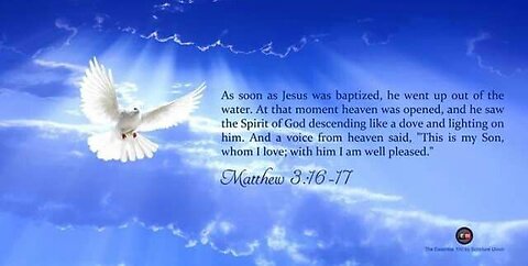 Matthew 3: 1- 17 The Baptism of the Holy Spirit.