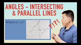 Finding Angles Using Intersecting and Parallel Lines - Practice Problem | CAVEMAN CHANG