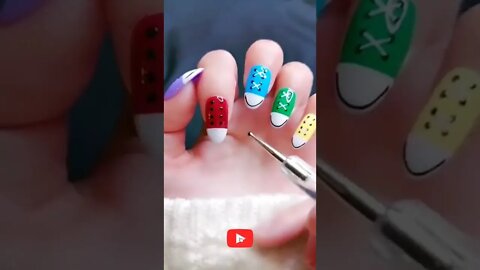 Advance nail art tutorial / turning shoes into nailart #shorts #nailsinspiration #naildesign #nails