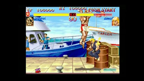 Hyper Street Fighter 2 Nerf AI (PS2) - Sagat (Turbo) - Hardest - No Continues