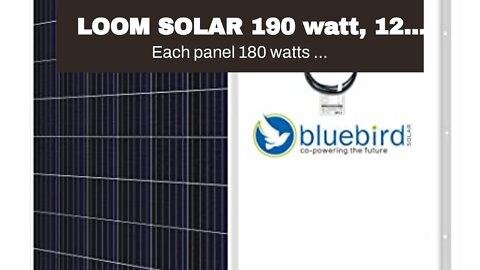 LOOM SOLAR 190 watt, 12 Volt Mono PERC Solar Panel (Pack 2) with Panel Stand