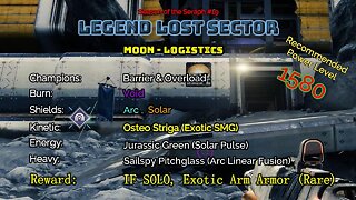 Destiny 2 Legend Lost Sector: Moon - K1 Logistics on my Hunter 12-28-22