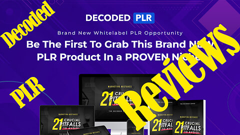 Decoded PLR Reviews | Decoded PLR - 21 Crucial Pitfalls To AvoidStatus: ACTIVE