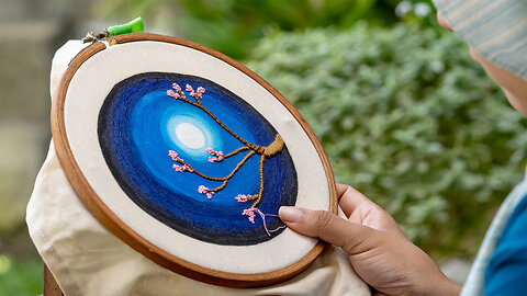 Relax through making art with Embroidery - Painting on Fabrics