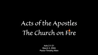 Acts 2:1-21 The Holy Spirit and the Birth of the Church