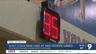 High School Basketball teams using a shot clock