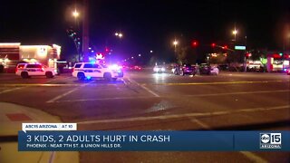 One infant critical, two children hurt in crash near 7th St & Union Hills