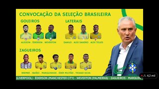 CONVOCAÇÃO DA SELEÇÃO BRASILEIRA