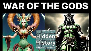 Marduk battles Tiamat for supremacy in Babylonian mythology