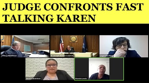 Fast Talking Karen Gets Confronted By Judge On The Stand.